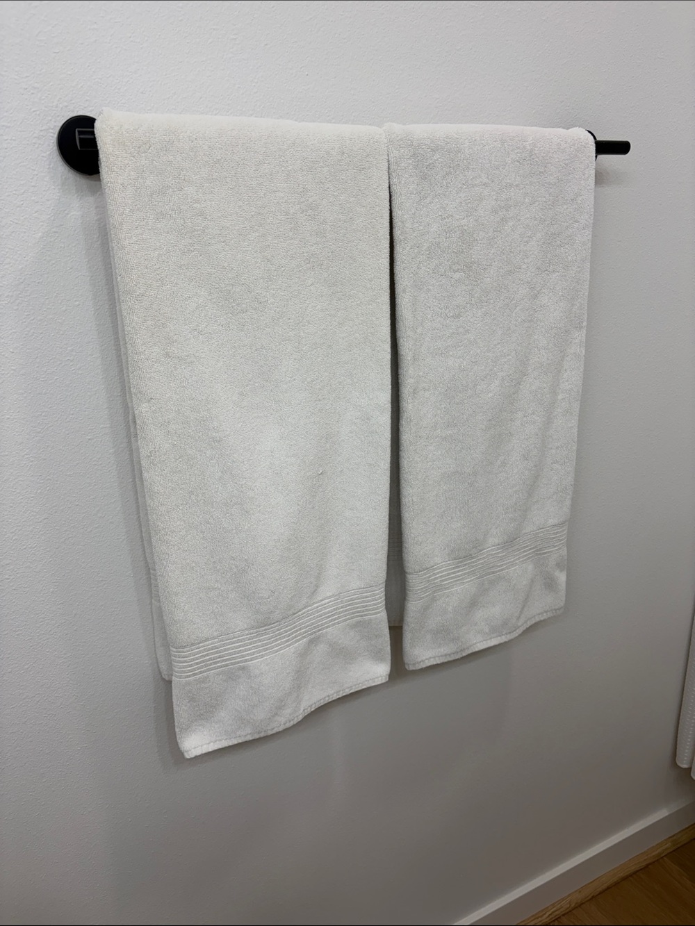 Restoration Hardware Soft White Bath Towels - Set of 2